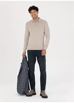 Мужские джинсовые брюки бензинового цвета с нормальной талией и нормальными штанинами VITEZ Pierre Cardin