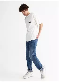 Мужские джинсовые брюки прямого кроя с нормальной талией цвета индиго E-SEVEN Aeropostale, индиго