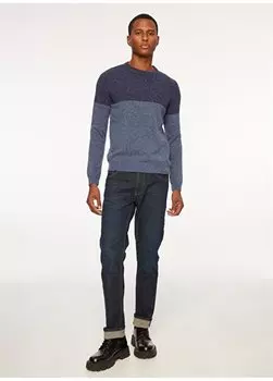 Мужские джинсовые брюки темно-синего кроя с нормальной талией и нормальными штанинами FM23W28PD Fred Mello, темно-синий