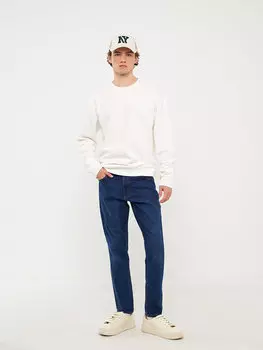 Мужские джинсовые брюки узкого кроя XSIDE, средний синий