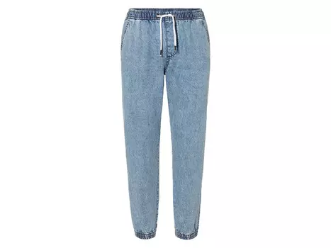 Мужские джинсовые джоггеры Livergy с нормальной высотой талии, светло-синий