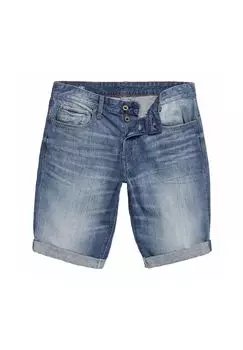 Мужские джинсовые шорты - 3301 шорты, шорты джинсовые, хлопок G-STAR RAW, синий