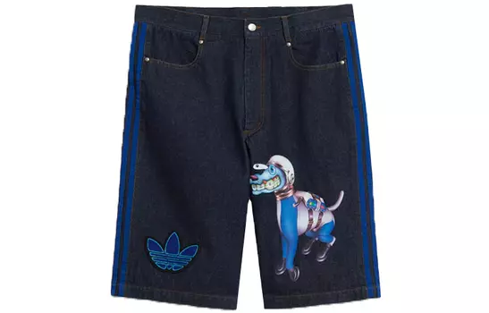 Мужские джинсовые шорты Adidas Originals, цвет Blue