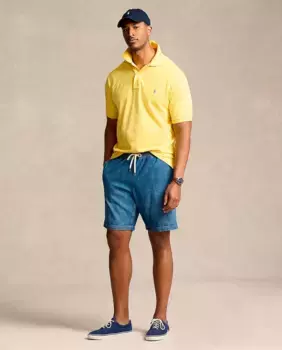 Мужские джинсовые шорты больших размеров Polo Ralph Lauren, синий