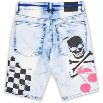 Мужские джинсовые шорты с рисунком Don't Quit Quit REASON, цвет Blue Multi