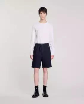 Мужские джинсовые шорты Sandro, черный