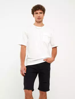 Мужские джинсовые шорты Skinny Fit LCW Jeans, черное родео