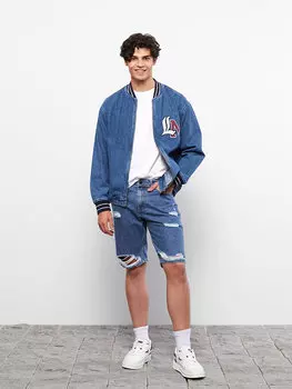 Мужские джинсовые шорты стандартного кроя LCW Jeans, среднее индиго родео