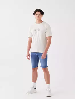 Мужские джинсовые шорты стандартного кроя LCW Jeans, среднее индиго родео