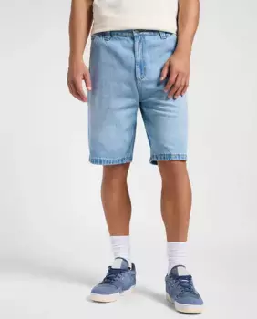 Мужские джинсовые шорты свободного кроя синего цвета Lee, голубой