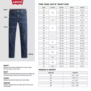 Мужские джинсы 501 Original с усадкой по фигуре Levi's, черный