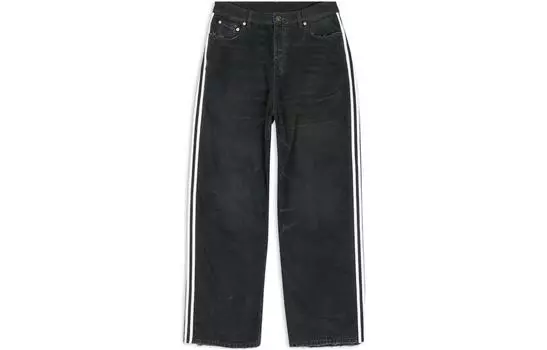 Джинсы мужские Balenciaga x Adidas, черный / белый