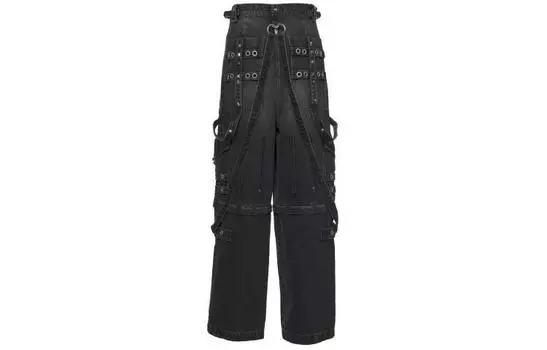 Джинсы мужские Balenciaga с ремешками, черный