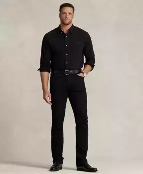 Мужские джинсы Big & Tall Hampton Relaxed Straight Polo Ralph Lauren, черный