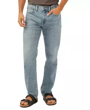 Мужские джинсы Eddie Classic Athletic Fit Tapered Leg Luxe Heritage Silver Jeans Co., синий