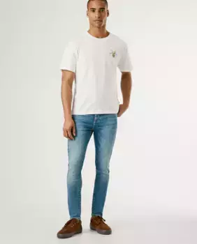 Мужские джинсы Finsbury скинни с эффектом поношенности Pepe Jeans, синий