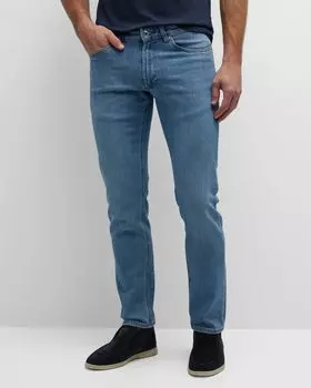 Мужские джинсы из эластичного денима с 5 карманами Peter Millar, цвет Stone Washed Blue