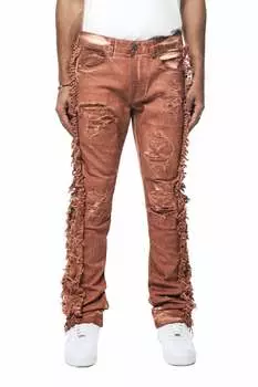 Мужские джинсы из денима с потертостями цвета ржавчины Smoke Rise, цвет rust