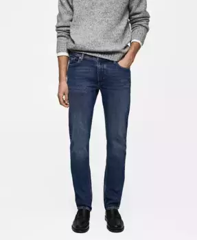 Мужские джинсы Jan Slim Fit MANGO, синий