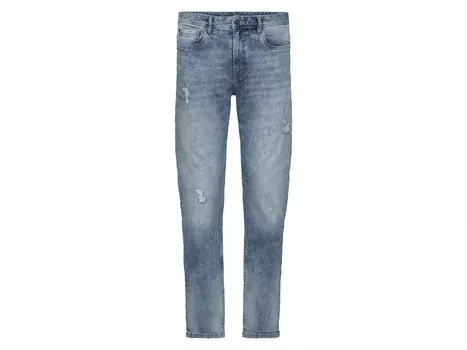 Мужские джинсы Livergy, зауженного кроя, нормальная высота талии, синий