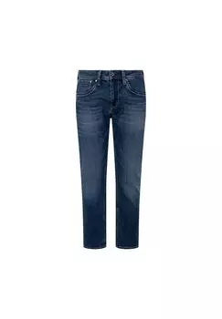 Мужские джинсы – наличные, стандартного кроя, прямые брюки, деним, длина 32 Pepe Jeans, синий