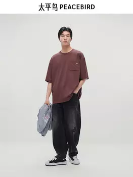 Мужские джинсы Peacebird потертые хлопковые, темно-серый