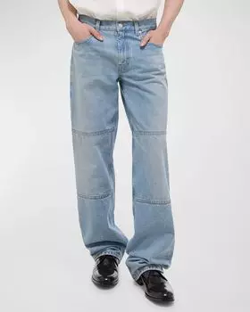 Мужские джинсы плотника свободного кроя Helmut Lang, цвет Ltin