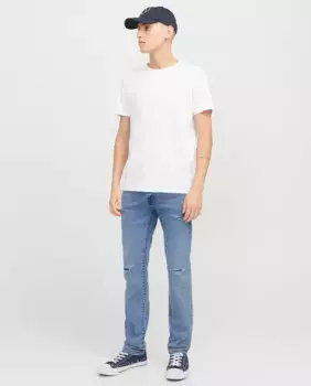 Мужские джинсы приталенного кроя с карманами Jack & Jones, синий