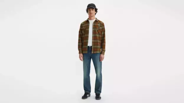 Мужские джинсы прямого кроя 514 Levi's, цвет Loud Opinions - Dark Wash - Stretch