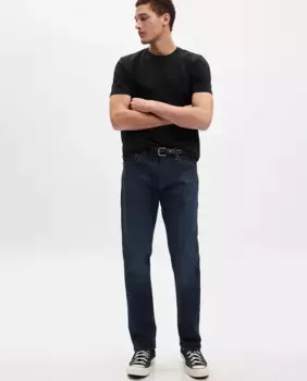 Мужские джинсы прямого кроя Gap, чёрный