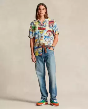 Мужские джинсы прямого кроя Heritage Polo Ralph Lauren, синий