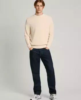 Мужские джинсы прямого кроя, потертые в полоскании Pepe Jeans, синий