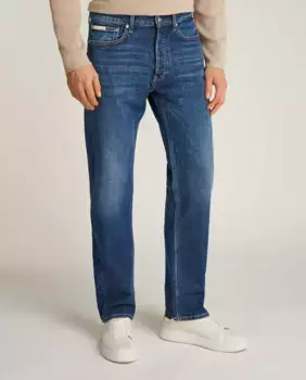 Мужские джинсы прямого кроя с низкой посадкой Calvin Klein Jeans, синий