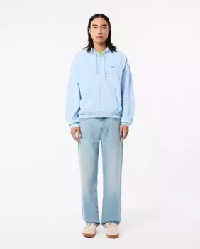 Мужские джинсы прямого кроя с пятью карманами Lacoste, синий