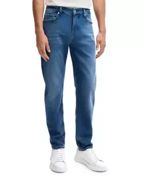 Мужские джинсы Regular-Fit из мягкого денима Hugo Boss, синий
