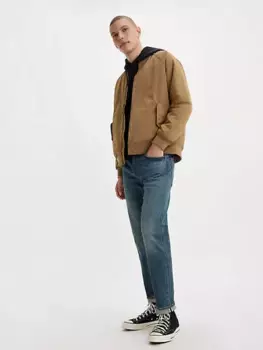 Мужские джинсы с зауженным кроем и кромкой 502 Levi's, цвет Been There Selvedge - Dark Wash - Stretch