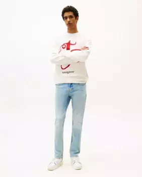 Мужские джинсы SCANTON slim fit с заниженной посадкой Tommy Jeans, светло-голубой