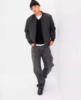 Мужские джинсы широкого кроя +IN214:IQ227 Gap, черный