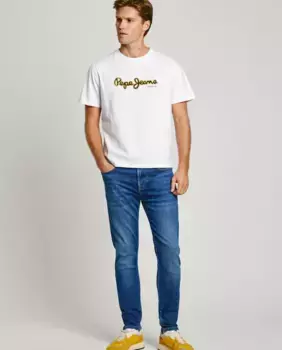 Мужские джинсы скинни Finsbury с эффектом потертости Pepe Jeans, синий