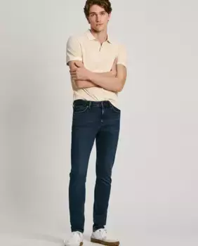 Мужские джинсы скинни из эластичной ткани Pepe Jeans, синий