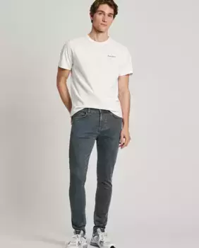 Мужские джинсы скинни из эластичной ткани Pepe Jeans, черный