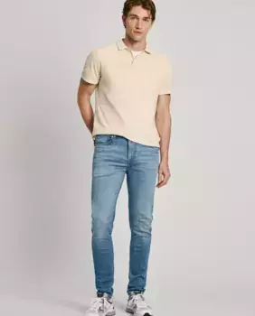 Мужские джинсы скинни с эффектом потертости Pepe Jeans, светло-голубой