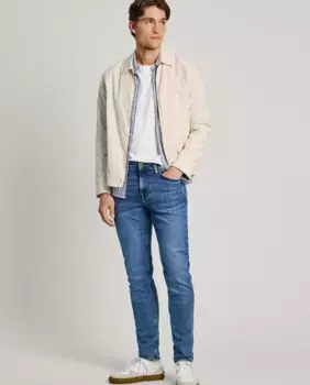 Мужские джинсы скинни с эффектом потертости Pepe Jeans, синий