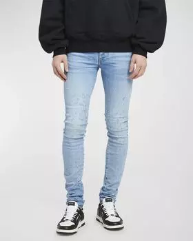 Мужские джинсы скинни с короткими рукавами Amiri, цвет Perfect Indigo