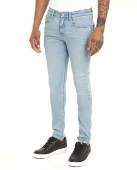 Мужские джинсы скинни с низкой посадкой Calvin Klein Jeans, светло-синий