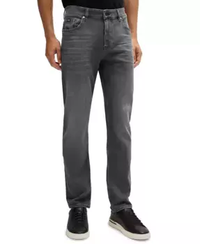 Мужские джинсы Slim-Fit из эластичного денима Hugo Boss, серый