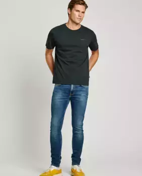 Мужские джинсы Stanley зауженного кроя с эффектом потертости Pepe Jeans, синий