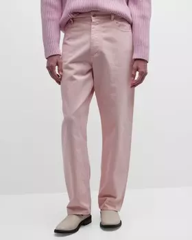 Мужские джинсы свободного кроя из выстиранного денима Bottega Veneta