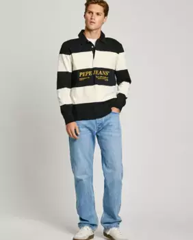 Мужские джинсы свободного кроя из жесткой ткани Pepe Jeans, синий