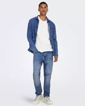Мужские джинсы свободного кроя Only & Sons, цвет Azul ndigo